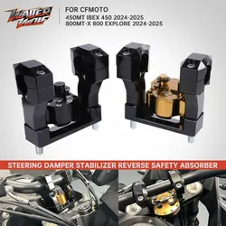 Motorcycle Steering Damper Stabilizer For CFMOTO 450MT 800MT-X CF MOTO MT450 24-2026 Reverse Safety Absorber Kit Handlebar Riser