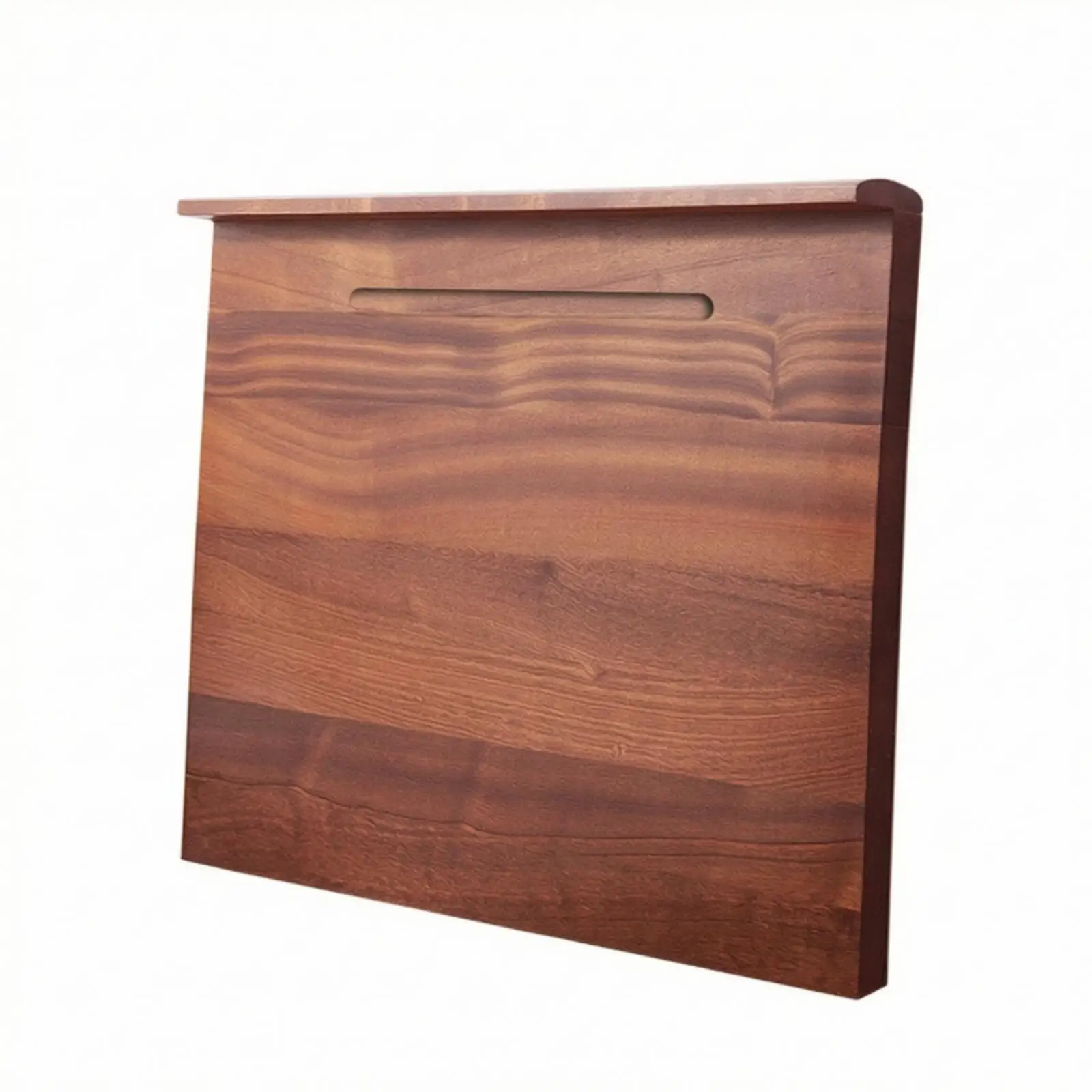 Dark Walnut Kitchen Board for Bread Making and Vegetable Prep with Built-in Liquid Channel