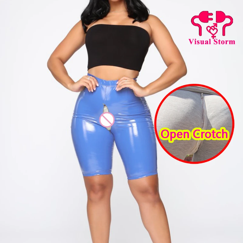 

Сексуальные леггинсы с высокой талией и открытой промежностью, женские невидимые трусики, брюки из искусственной кожи с зеркалом и вырезами, узкие колготки с подтяжкой ягодиц, большая задница