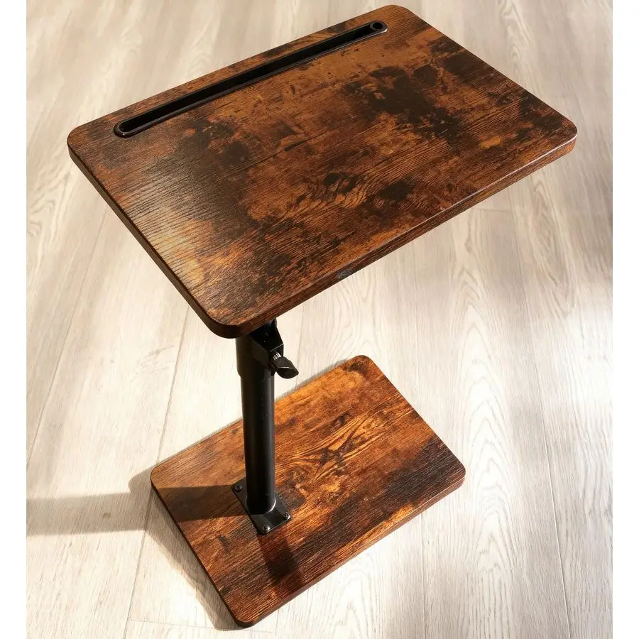 

Приставной столик-подставка для дивана с поворотом на 360° и регулировкой высоты, для небольших помещений, приставной столик для снеков у кровати или кресла с подставкой для телефона