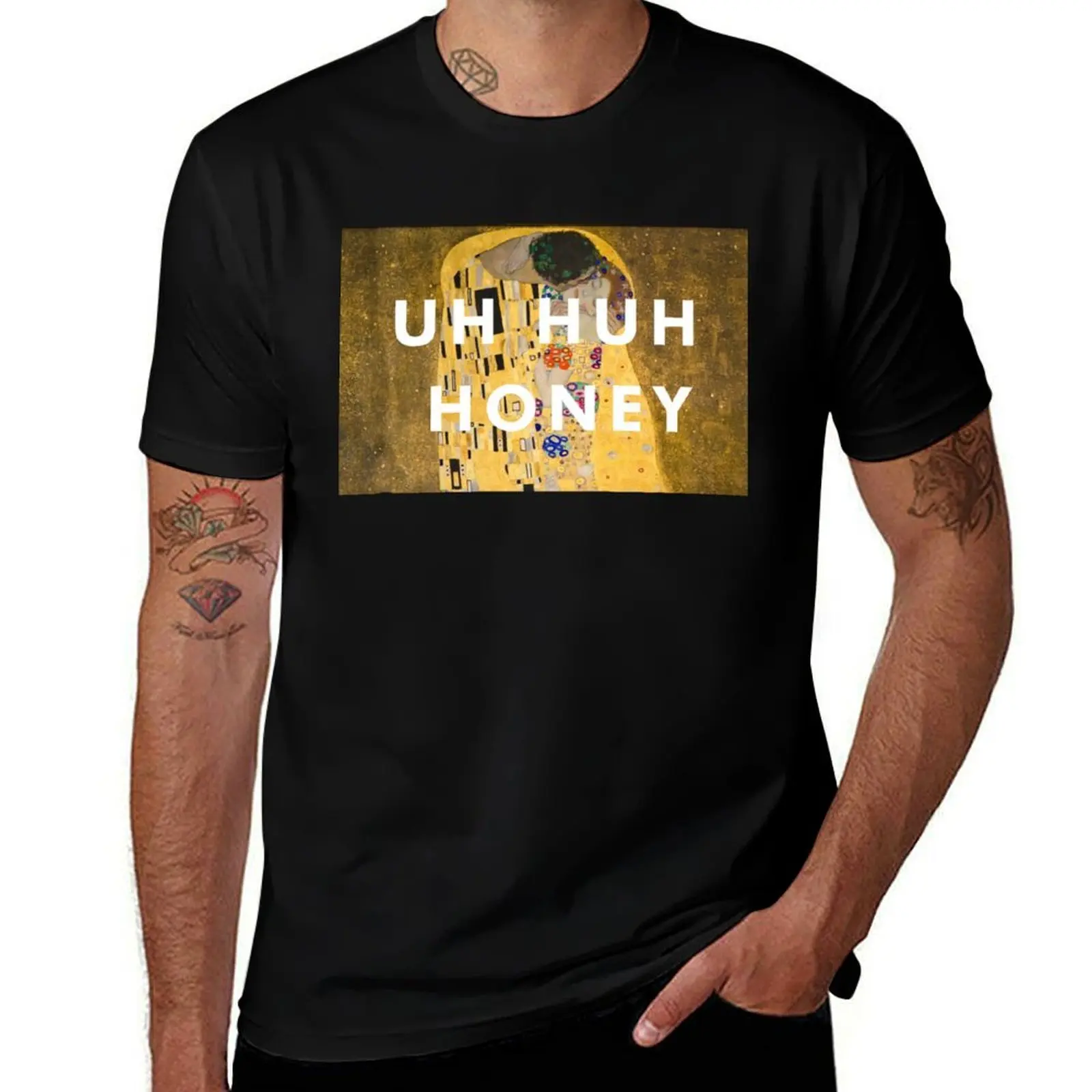 

UH HUH HONEY T-Shirt Casual All Match Tee Shirt for Men