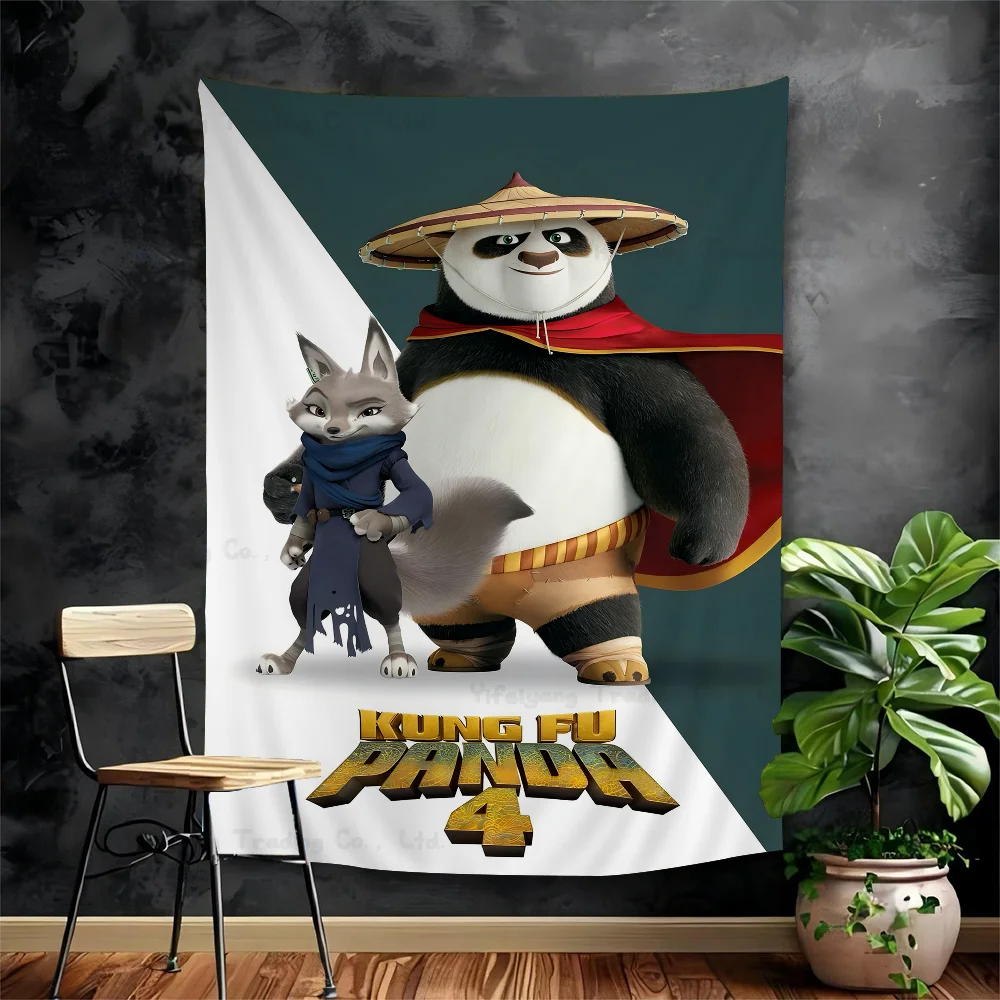 

Kung Fu Pandas Cartoon Tapestry Home Decoration Hippie Bohemian Decoration Divination Home Decor