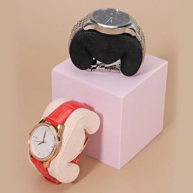 Soft Faux Deer Skin Watch Pillow Wristwatch Display Pad Jewelry Versatile Cushion for Accessory