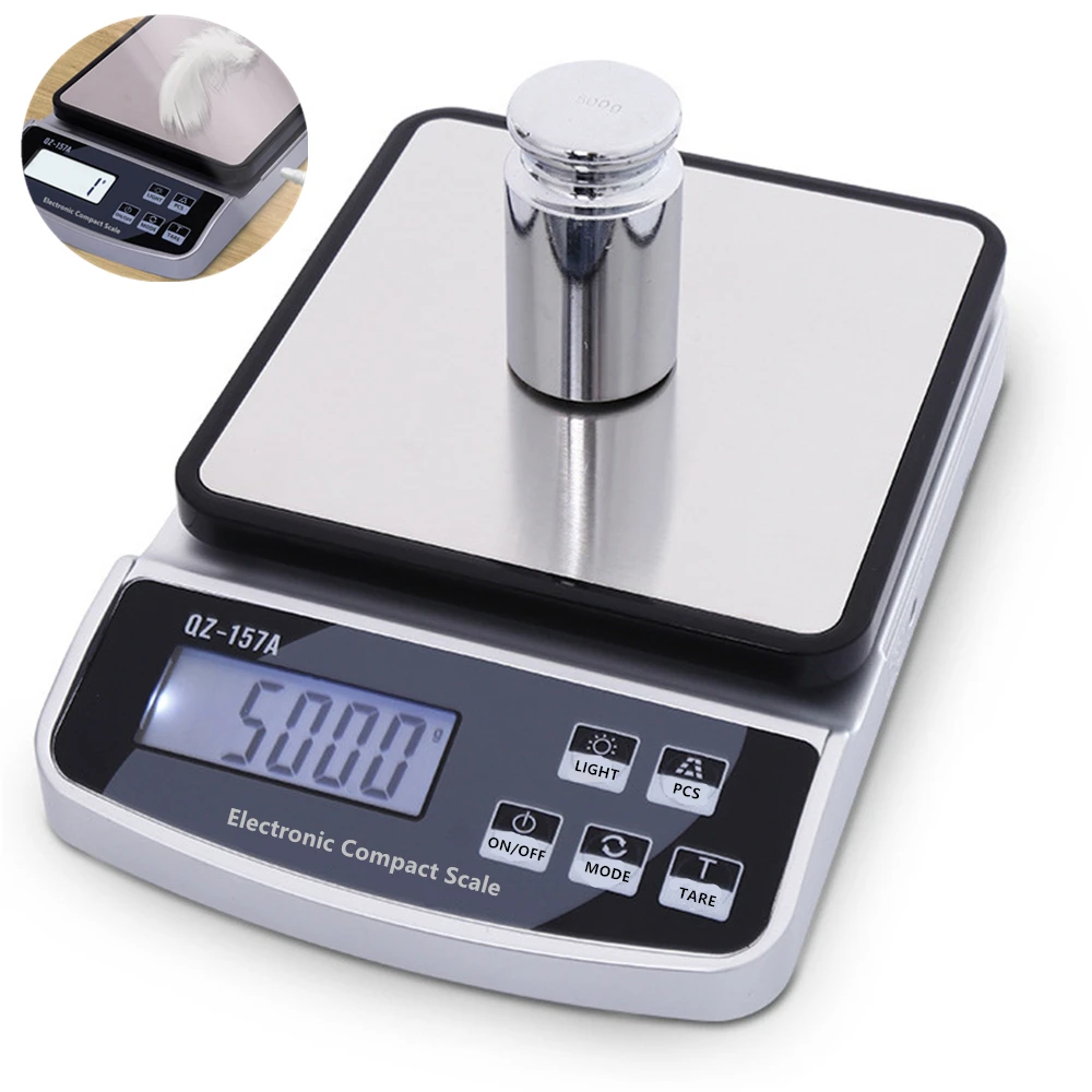 Electronic Kitchen Scale 15KG/10KG/3KG USB Rechargeable Precision Balance Food Scale Household Scale Smart Digital Baking Scale