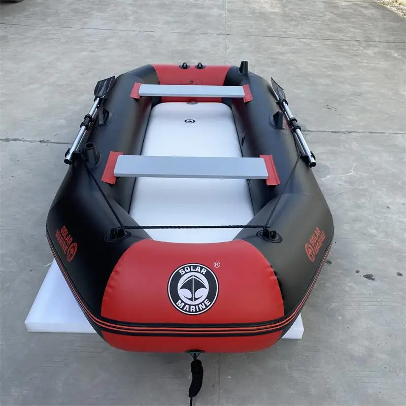 PVC Inflatable Boat with Paddles and Pump, 2.6m Boat, Fishing Kayak, Air Floor Dinghy, Outdoor Sailing