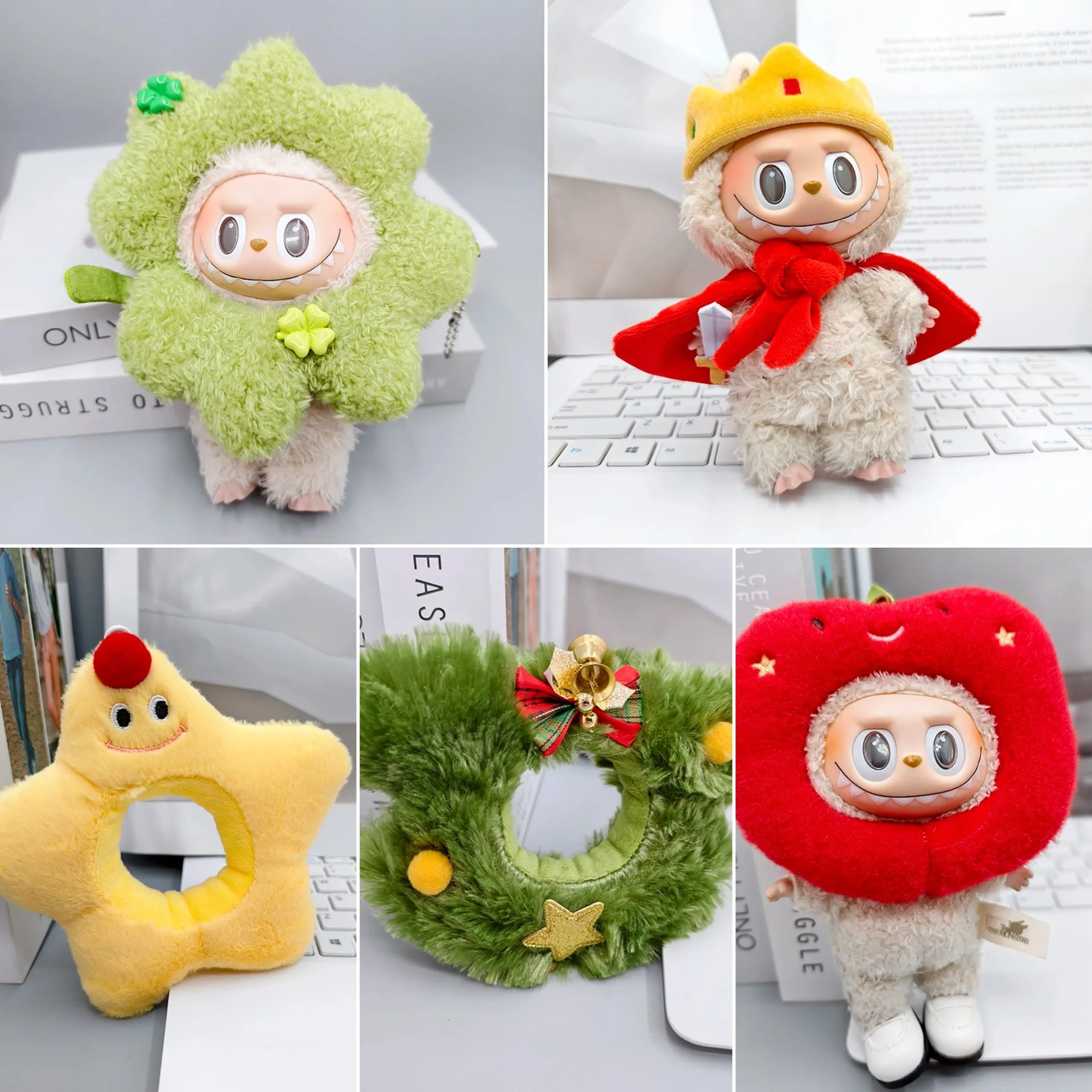 

Headbands Korean Christmas Cloak Pendant Labubu Doll 1st 2nd and 3rd Generation Labubu Doll Accessories Outfit Doll Clothes