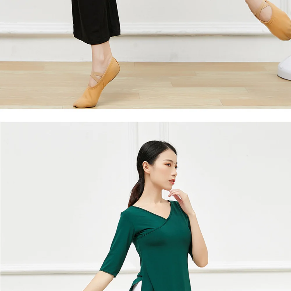 Professional Modern Dance Pants Modal Wide Leg Trousers High Waist Loose Stretchy Yoga Bottoms Soft Casual Fitness Sportswear