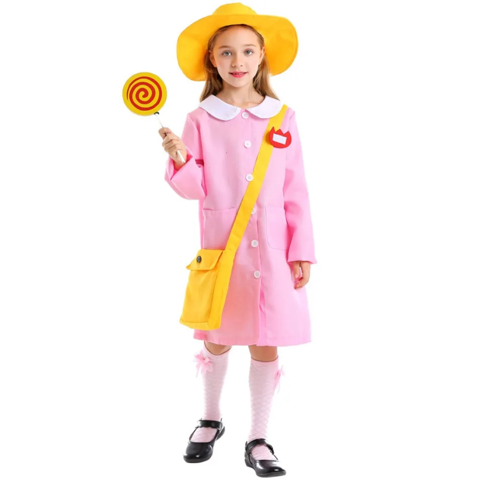 Girls Halloween Nurse Pink Costumes Japanese Cute Baby Nursery Kindergarten Children Student Costumes Cos Stage Performance PS66