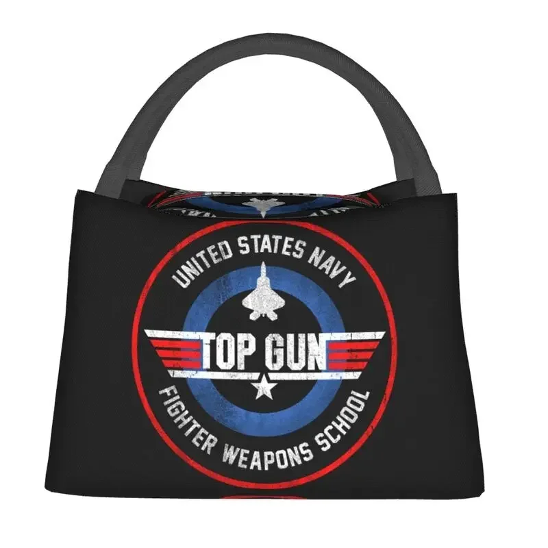 Top Gun Maverick Fighter Weapons School Thermal Insulated Lunch Bags Women Portable Lunch Container Multifunction Meal Food Box