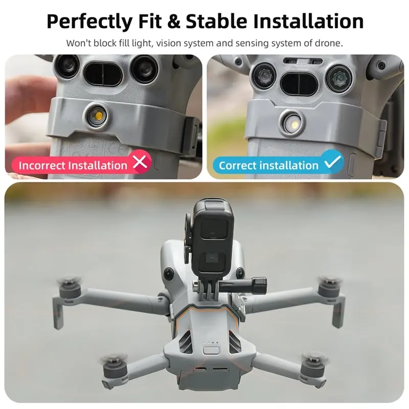 ABAC-For DJI Mini 5 Pro ملحقات طائرة بدون طيار كشاف جبل متعدد الوظائف توسيع محول الرياضة حامل كاميرات مراقبة عالي الجودة جبل