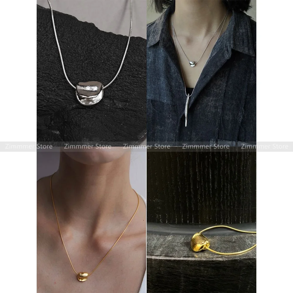 

Square Pendant Necklace Women's Extremely Thin Simple Temperament Cold Style Clavicle Chain