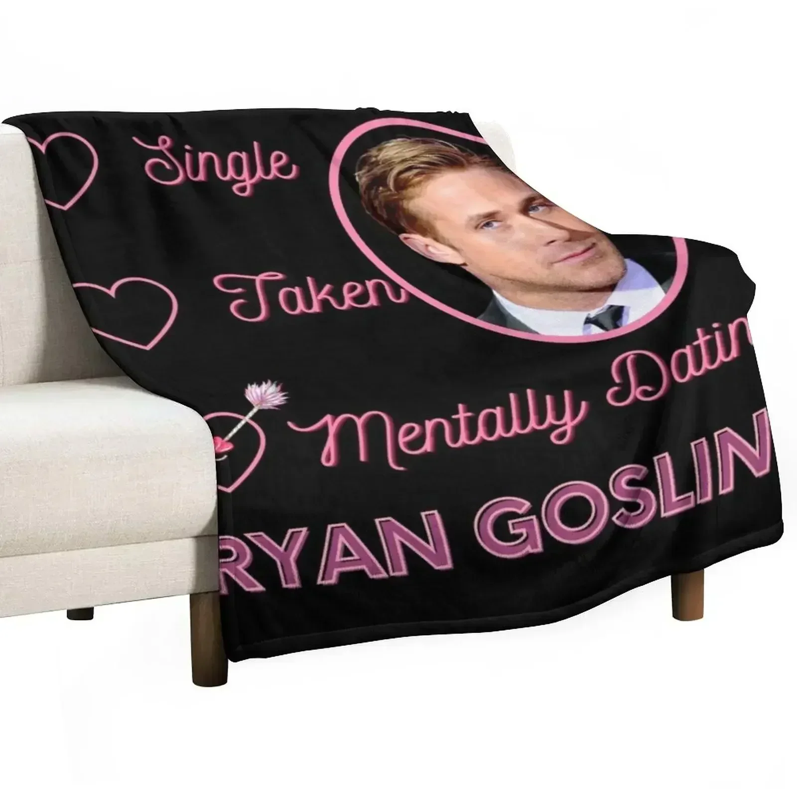 

Mentally Dating Ryan Gosling Throw Blanket bed plaid Multi-Purpose halloween Soft Blankets