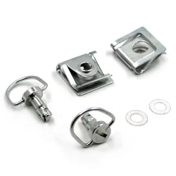 Motorcycle Parts 15mm Chrome Quick Release Fasteners Fairing Bolts Studs Quarter Turn + Clips