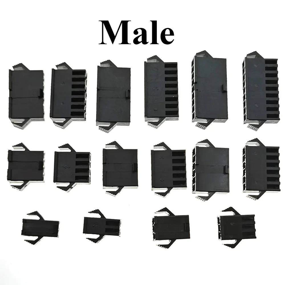 20PCS SM2.54 Housing Plug Connector 2p/3/4/5/6/7/8/9/10Pin Pitch 2.54MM Male and Female Shell SM-2P SM-2R JST SM
