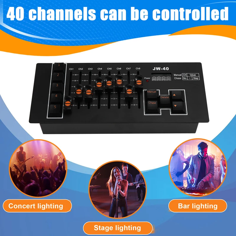 -40 Mini Console Controller Stage Light Controller for Party DJ Disco Live Concerts KTV Night Club-A10G