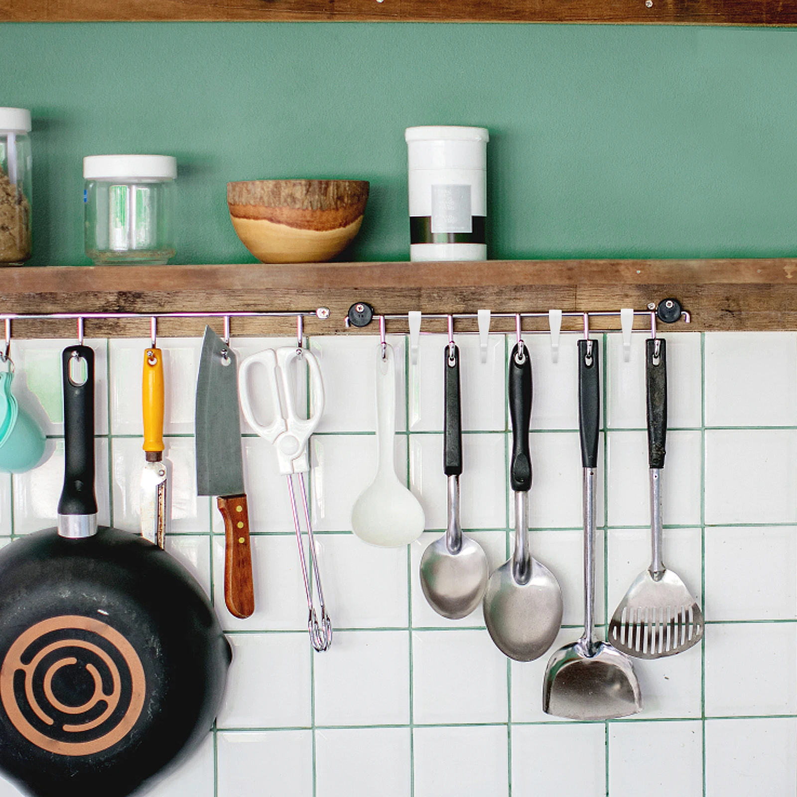 6Pcs Small Plastic S Hooks Multi Purpose Kitchen Hanging Cart Utility Hooks for Organizers Kitchen Hook Utility Hook