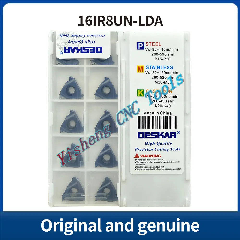 

DESKAR 16IR10UN/12UN 16IR14UN 16IR16UN 16IR18UN 16IR20UN 16IR24UN 16IR8UN 16IR44UN LDA LDC Оригинальные резьбовые лезвия с ЧПУ