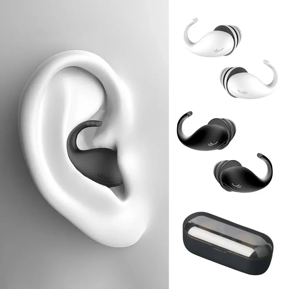 1 Pair Soft Silicone Earplugs Noise Reduction Ear Plugs for Travel Study Sleep Waterproof Hear Safety Anti-noise Ear Protector