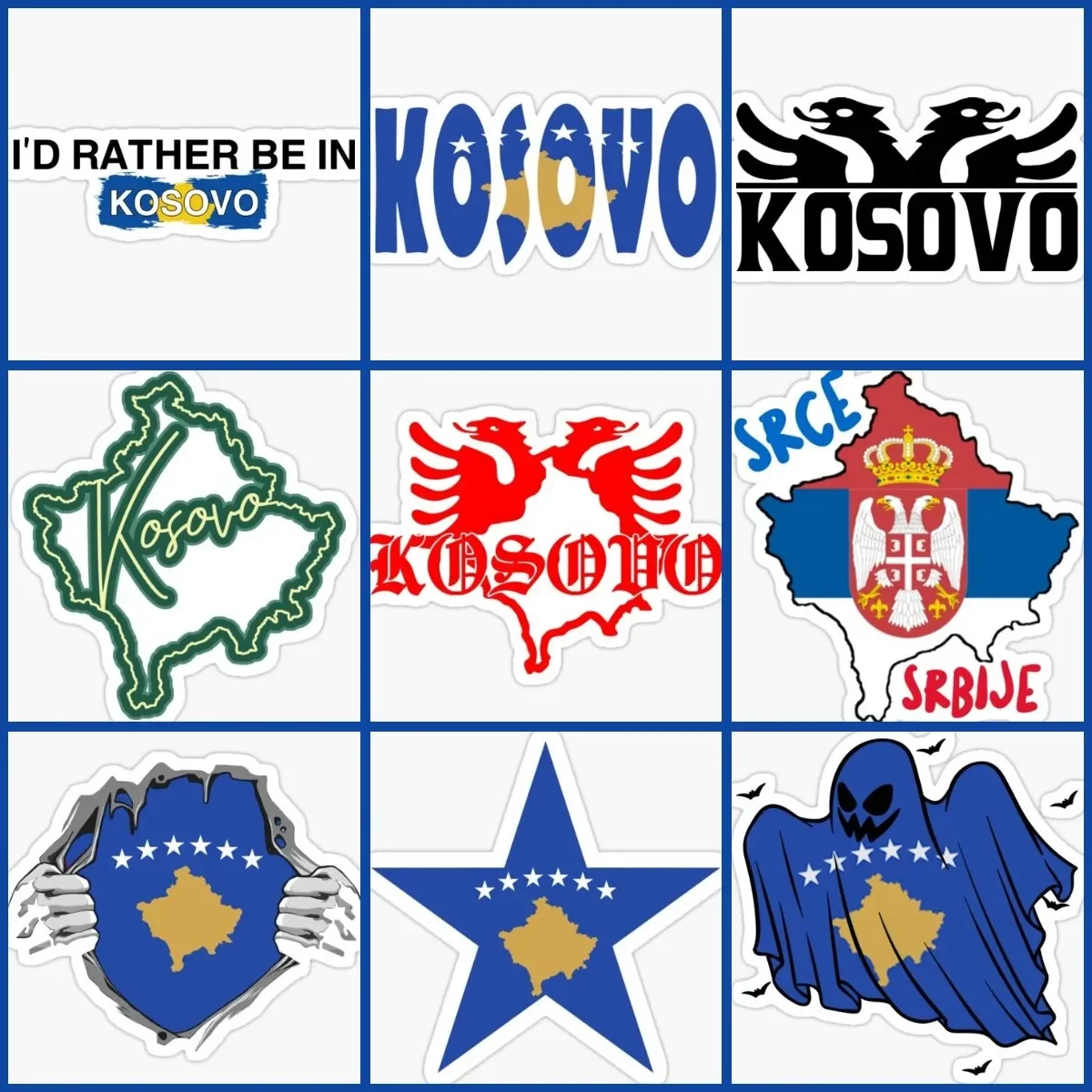 

Kosovo KV Flag Map Sticker Laptop Racing Motorcycle Laptop Wall Truck Window Bicycle Van Camper Glass Helmet Door Car Decal PVC