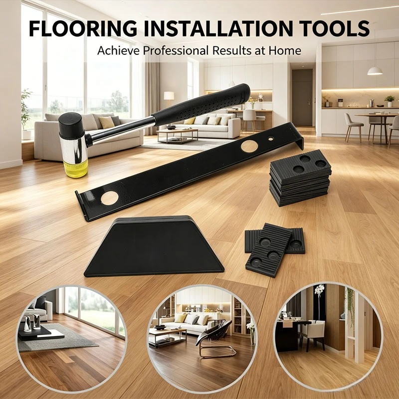 Double Face Soft Tap Rubber Hammer With Professional Laminate Flooring Installation Tool Kit 23pcs For Home Use