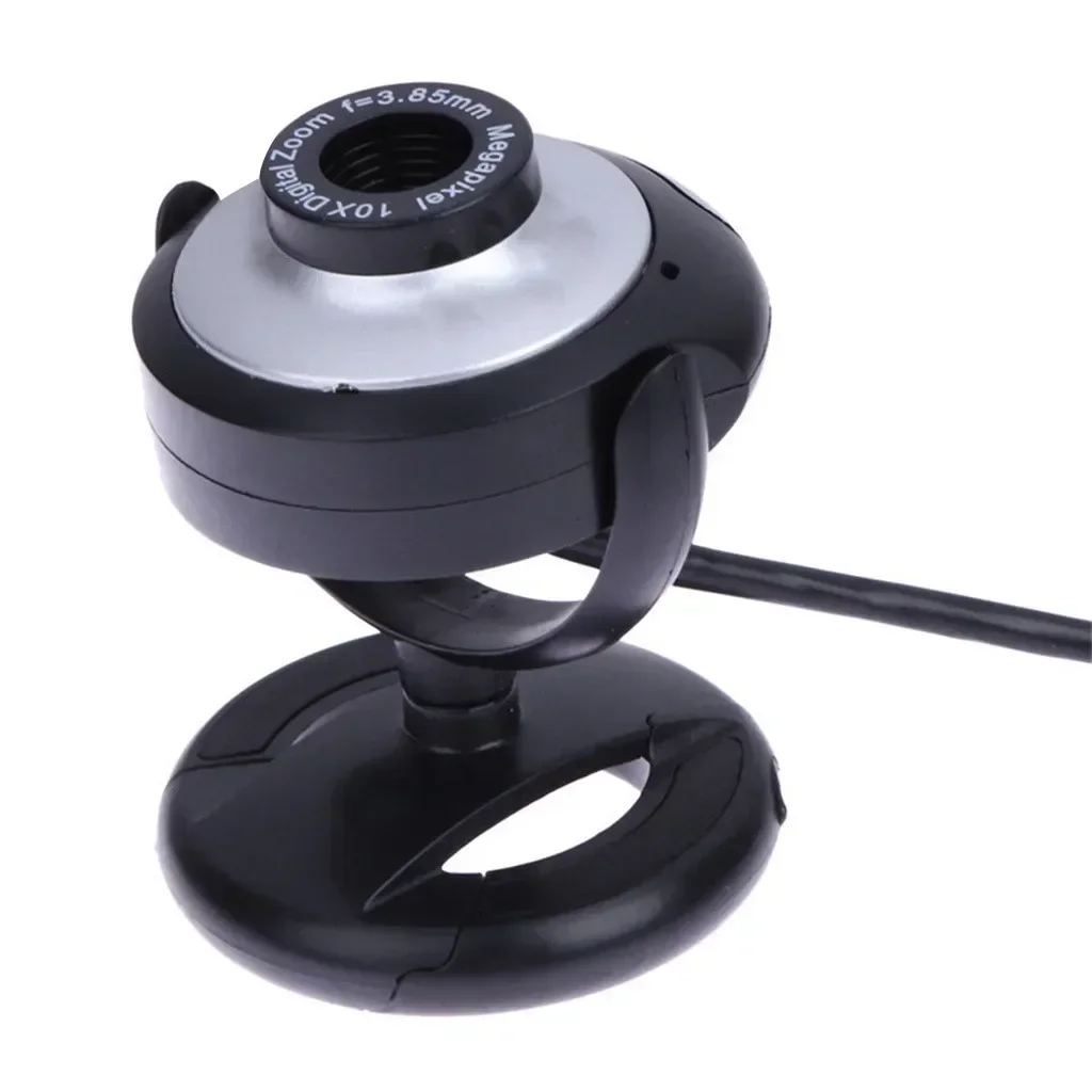 Cámara Web de 360 grados para ordenador, Webcam con USB, visión nocturna, megapíxeles de 16m, con micrófono para PC y portátil