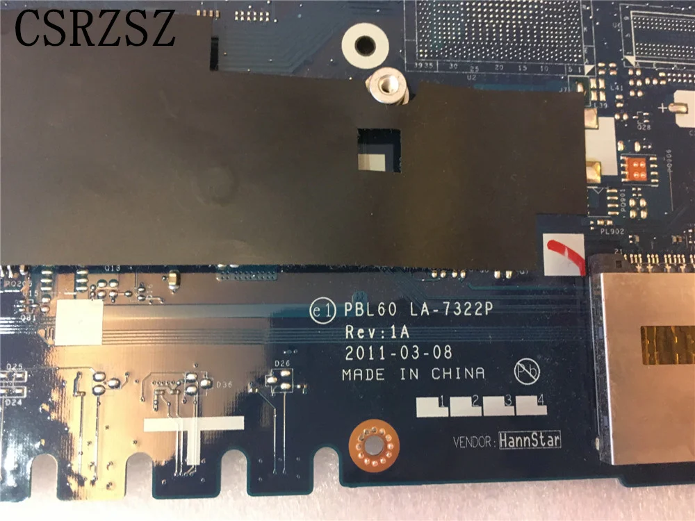 Mainboard For ASUS K53U K53B Notebook PC Mainboard PBL60 LA-7322P Tested