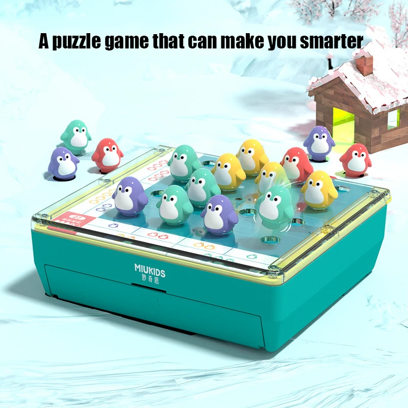 ANU جديد البطريق صفيف اللعب المنطق الدماغ التفكير التدريب الأطفال الذكاء التعليم رقعة الشطرنج ألعاب الهدايا اللعب التفاعلية
