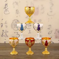 Vintage Chalice Goblet Royal Wine Cups King Arthur European Style Whiskey Cup Renaissance Medieval Gifts Communion