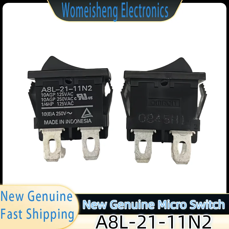 Brand new original genuine A8L-21-11N2 high current boat shaped switch 4-pin 2-step rocker power switch 1PCS