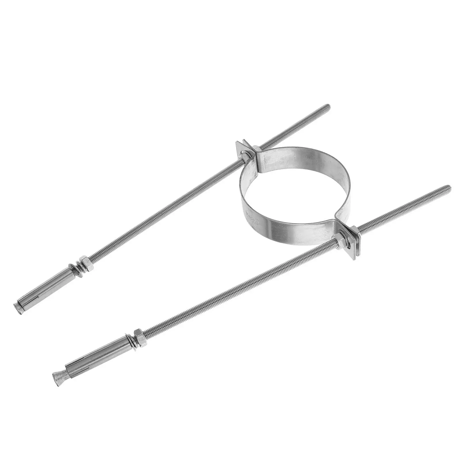 Stainless Steel Pipe Clamp Bracket M8x350 Long Bolt Quick Release Heavy Duty Outdoor Rainwater Downspout Support Wall Mount