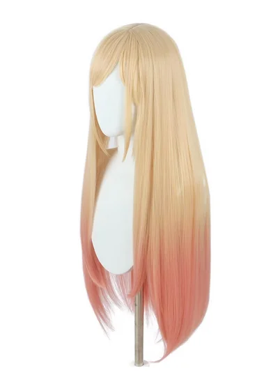 Anime Marin Kitagawa Cosplay Wigs Long Blonde Dye Pink Cosplay Wig Halloween Costume Wigs for Women