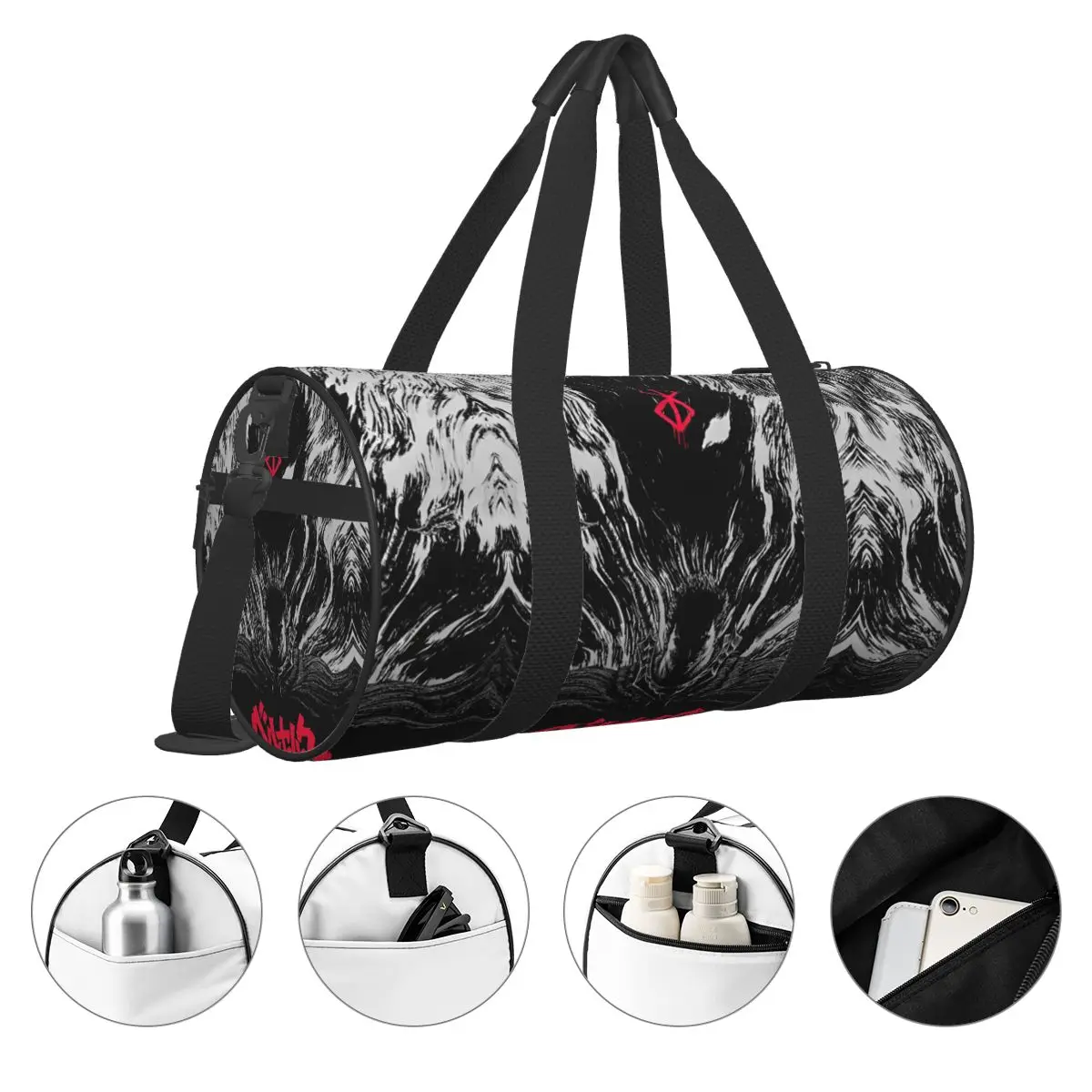 Japanese Anime Bereserk Travel Bag Swimming Sports Bags Large Vintage Gym Bag Male Female Printed Outdoor Fitness Bag