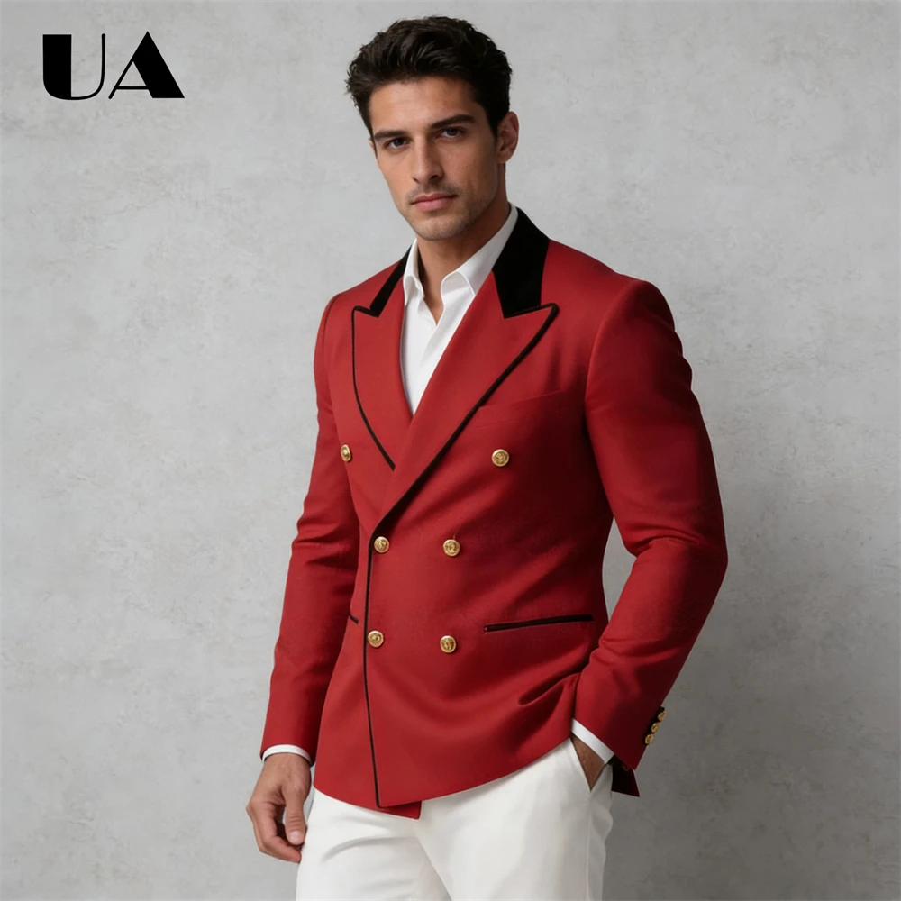 

Fashionable Mens Double Breasted Suit Jacket from XXS to 7XL Casual Smart Suit Blazer Plus Size Avaliable Big Man Suit