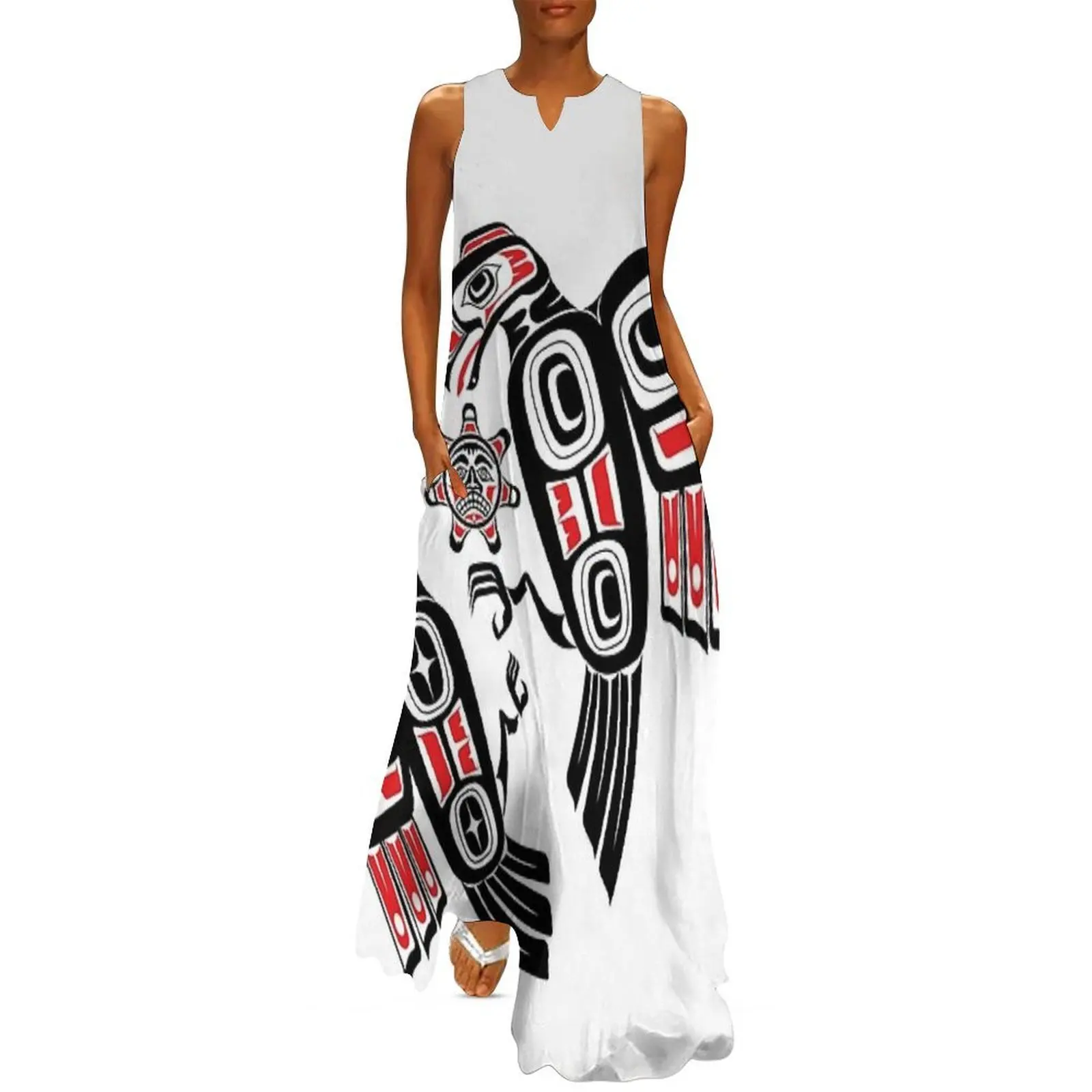 

Haida Eagle Battles Raven for the Light Long Dress women's summer dresses 2025 women's evening dresses