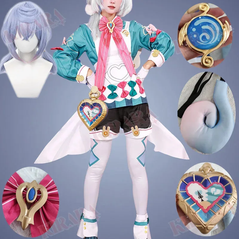 25COSSigewinne أزياء تنكرية شعر مستعار لعبة تأثير Sigewinne Loli فتاة تأثيري فستان للنساء لعب الأدوار كوميك كون حفلة الزي