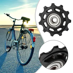 1pc Bicycle Rear Derailleur  Wheel Pulley Wheel 11T 13T For 9/10/11 Speed Aluminum Alloy MTB Bicycle Sealed Bearing Parts ﻿