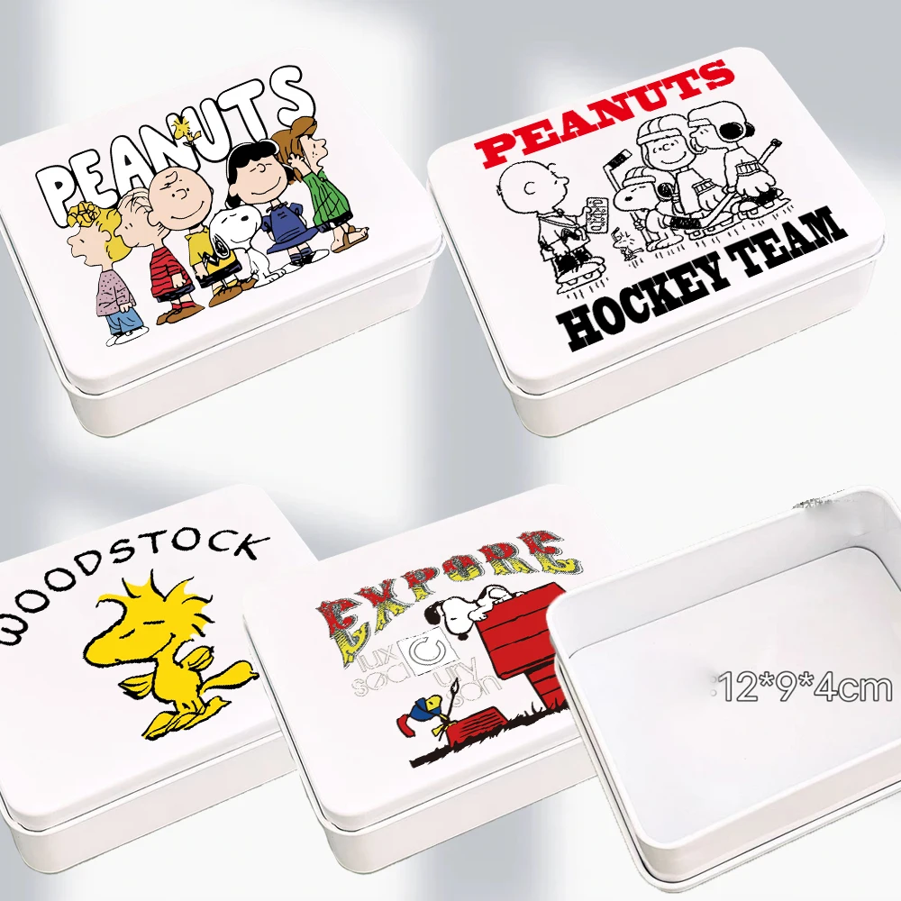 Creatività Snoopy Scatola di immagazzinaggio Caramelle Desktop Card Custodia protettiva antipolvere Modello di cartone animato Gioielli Tornante Decor Organizzare Set