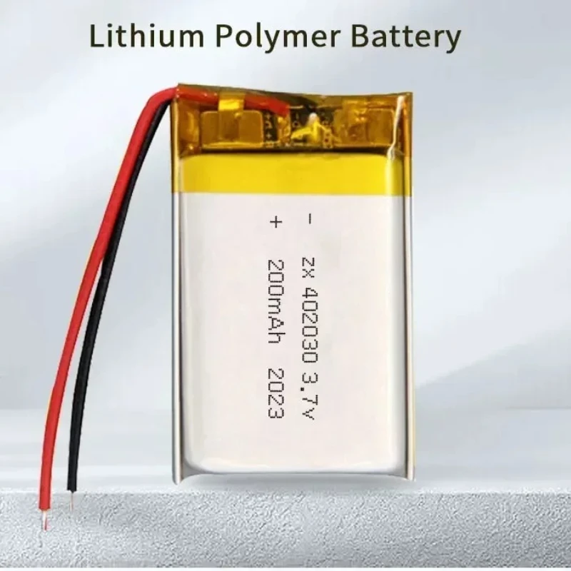 Bateria litowo-polimerowa 402030 200mAh 3.7V do inteligentnej bransoletki, dyktafonu, GPS, tabletu, komputera, narzędzia do tresury zwierząt, kamery internetowej. — zdjęcie produktu 3