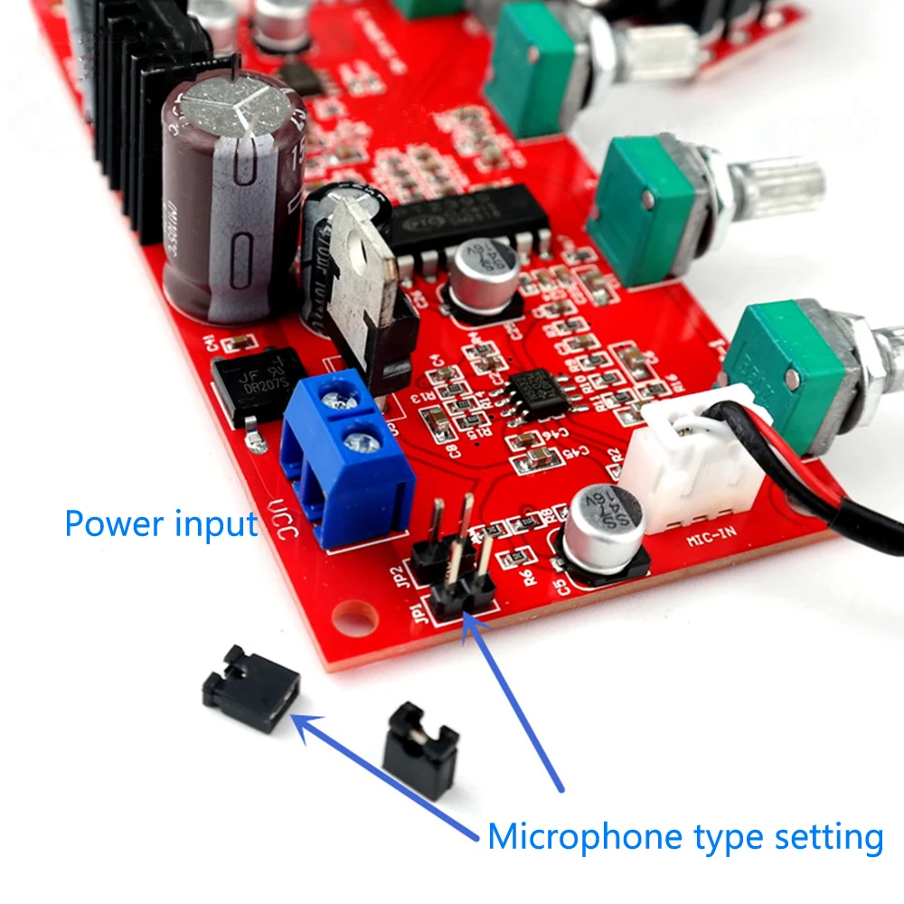 DC 7V 24V PT2399 Digitale Mikrofon Verstärker Bord Karaoke Platte Reverb Vorverstärker Reverberator