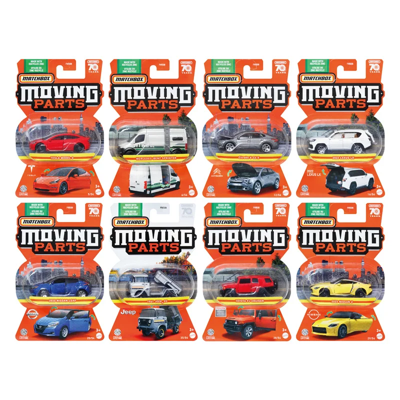 2023 Matchbox Moving Parts 1:64 benz 450sel Ford Mustang Jeep Mazda rx7 Nissan Citroen C4X  Metal Diecast Model Car Toys FWD28