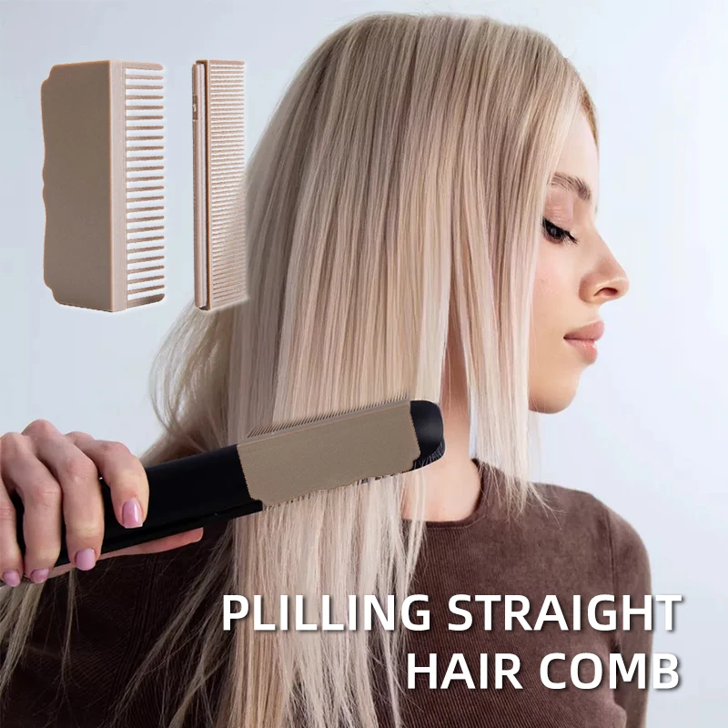 Flat Iron Comb Attachment Hair Straightener Comb For Flat Iron Clip On Portable Disassemble Salon Hairdressing Accessories