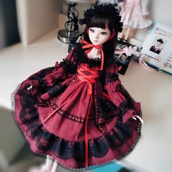 Ropa para muñecas BJD, vestido de princesa de sirvienta francesa con tocado, accesorios de estilo Lolita, traje, 1/3, 1/4, 1/6