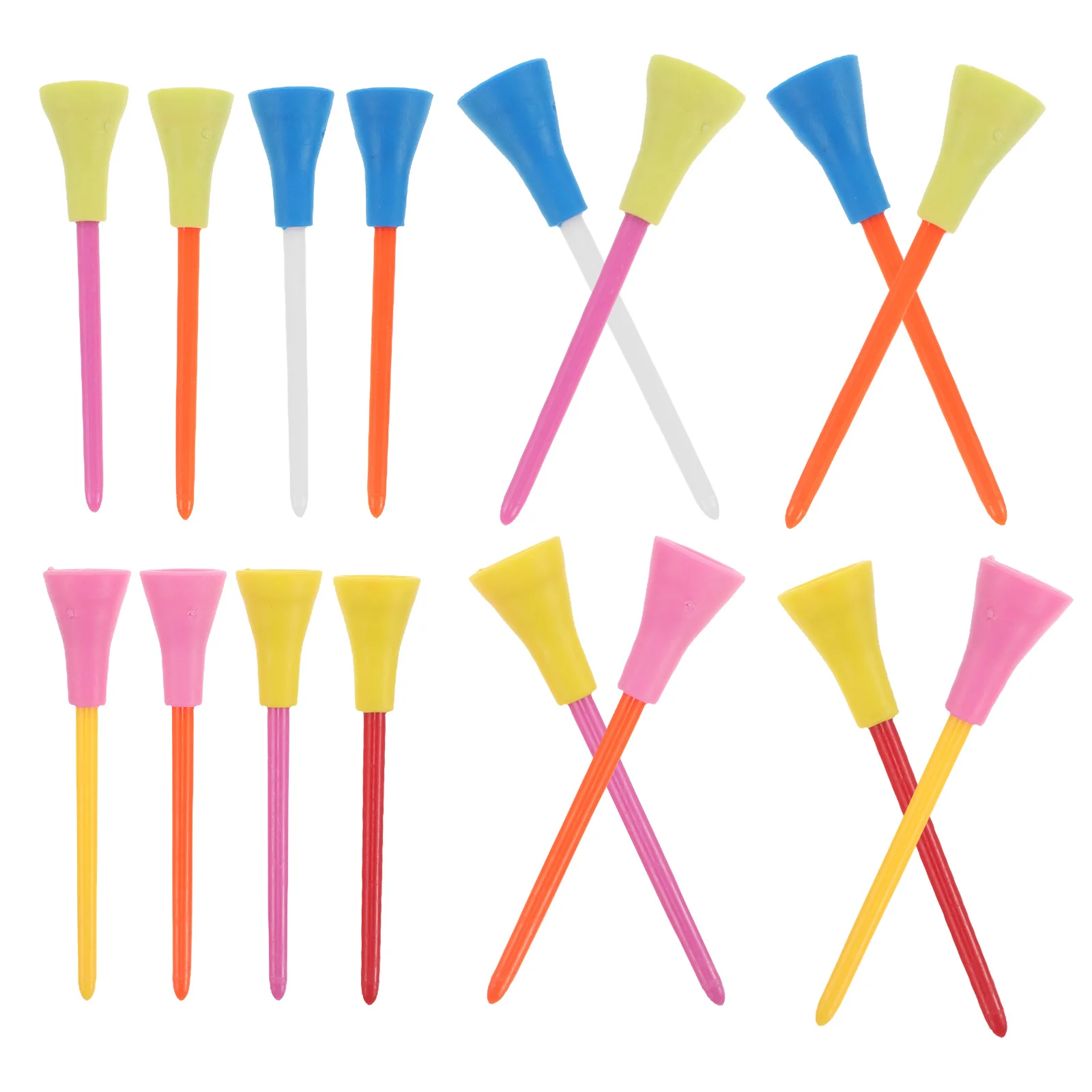 

50Pcs Golf Practice Tees for Mats and Turf Cushion Top Design Prevents Loss Ideal Training Aid for Beginners Professionals