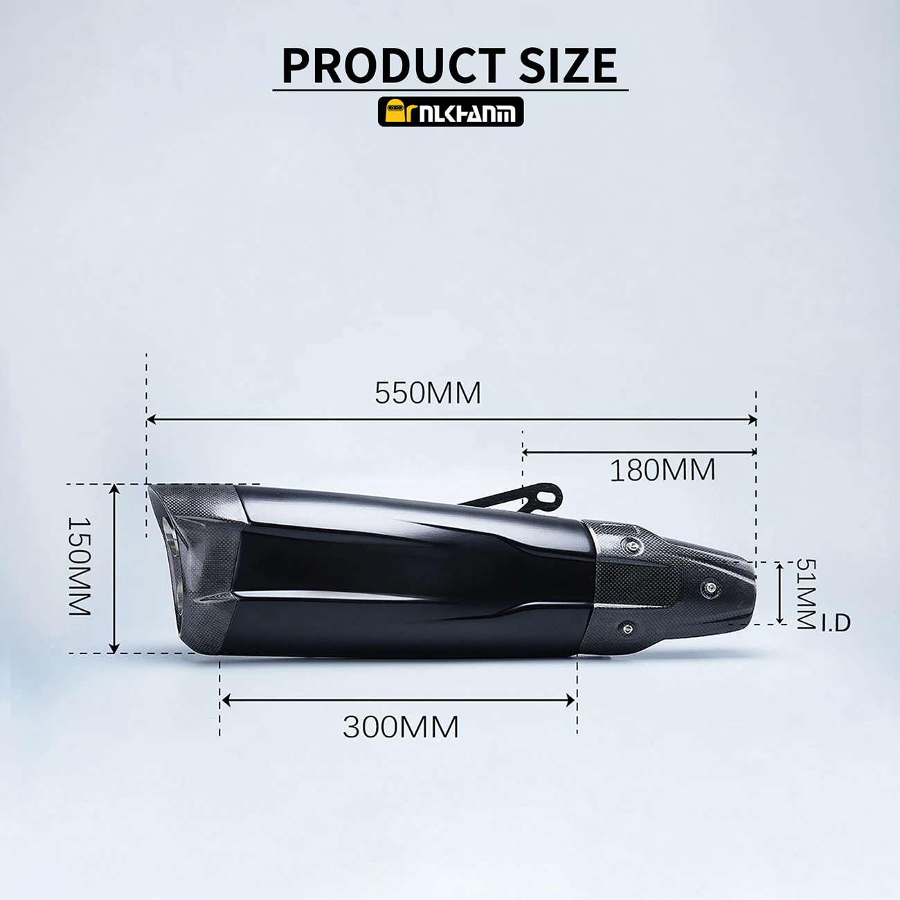 51mm Motorcycle exhaust muffler universal db killer bike escape moto motocross para FOR Ak S100RR z900 r6 ZX4R ZX6R 660 - Image 2