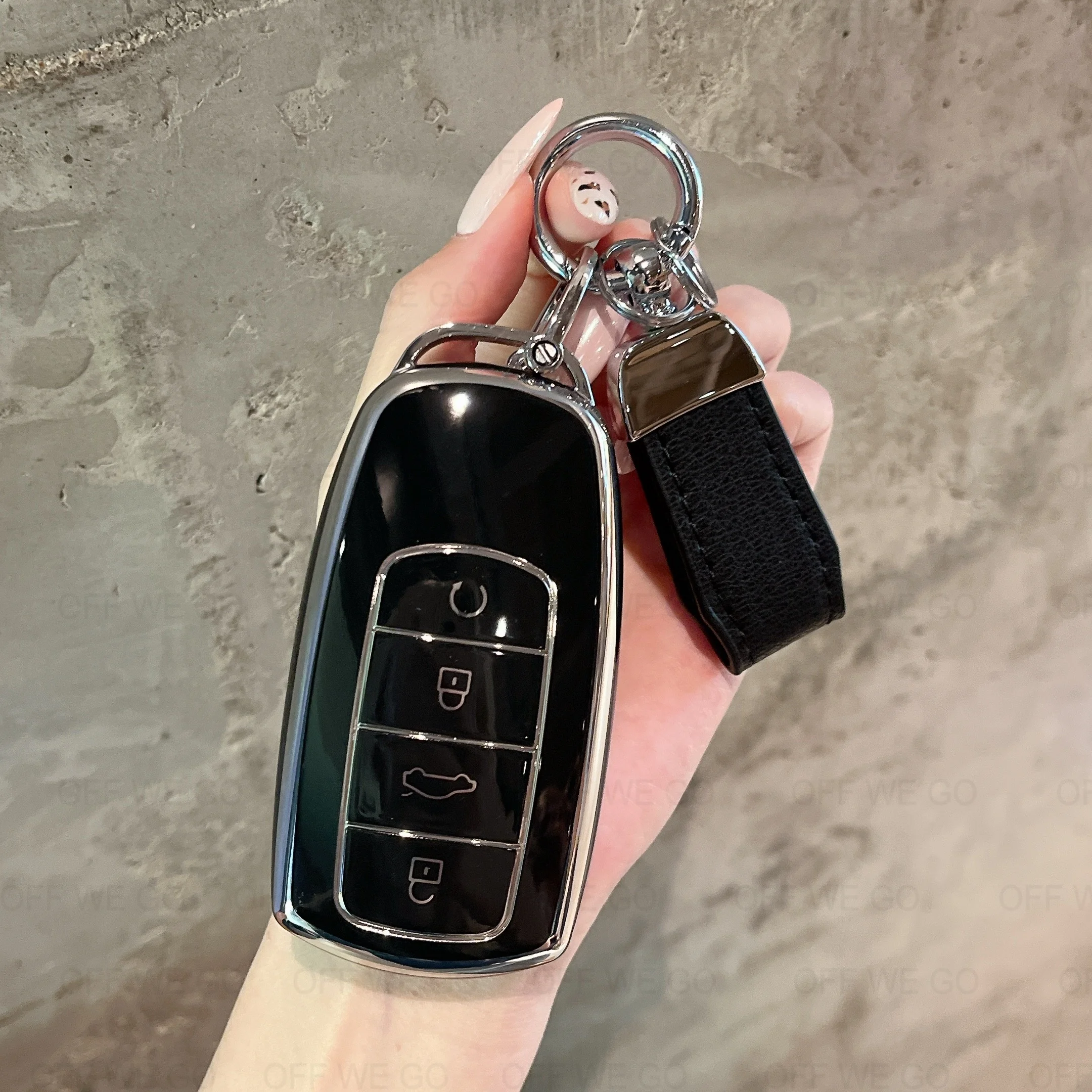Auto-Schlüsselhülle aus Leder mit Schlüsselring-Set für Chery Omoda 5 C5 Tigo 7 8 Pro Max Tigo 7 8 Plus Arrizo 5 Plus Jaecoo 2023 Schlüsselanhänger – Detail 9