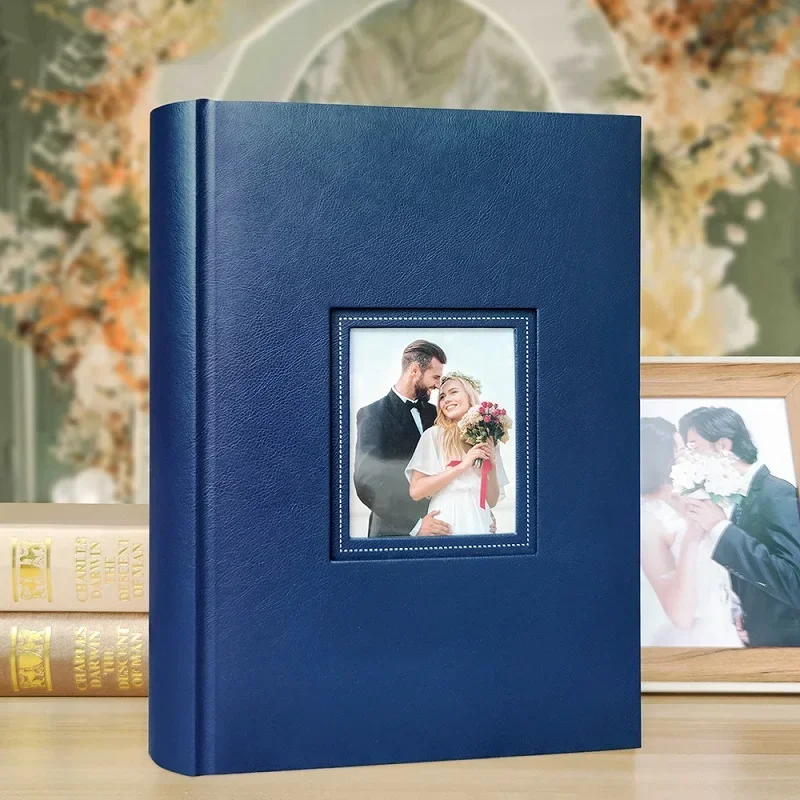 Premium Photo Album with Postcard Storage, 300 Photo Capacity, Versatile Picture Organizer, Memories, 6" image 3