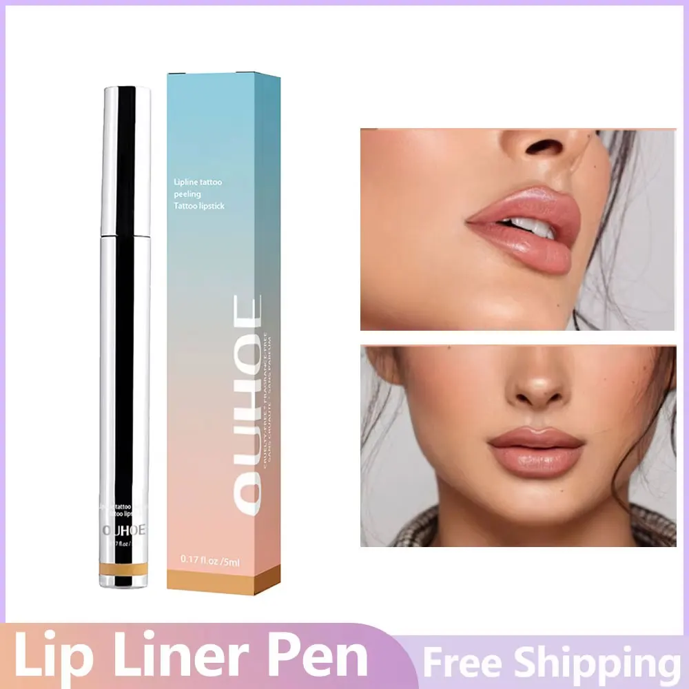 EELHOE Lápiz Delineador de labios mate desnudo, resistente al agua de larga duración, taza antiadherente, hidratante de labios, maquillaje femenino, cosméticos, herramienta de maquillaje