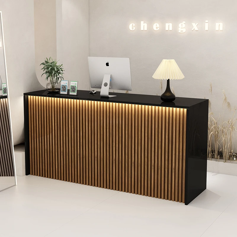

Aesthetic Storage Reception Desks Modern Beauty Office Hair Salon Reception Desk Counter Beauty Luxury Commercial Furniture