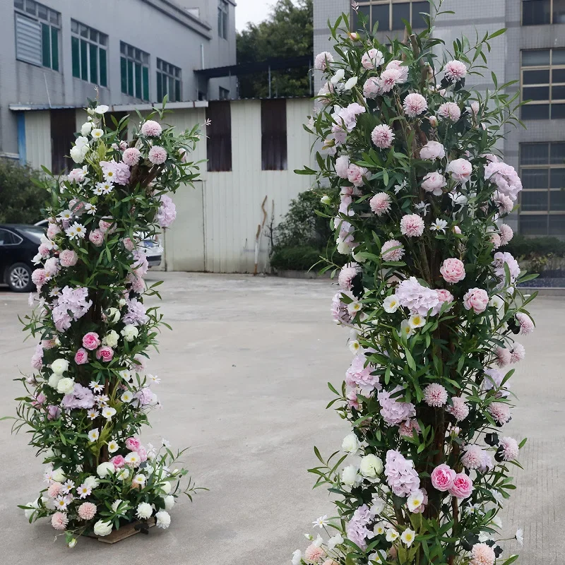 جديد الدعائم الزفاف قوس زهرة في الهواء الطلق الزفاف اطلاق النار قوس زهرة القرن الباب المرحلة خلفية محاكاة قوس زهرة