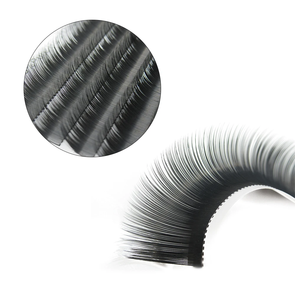 Quewel Ellipse Flat Eyelash Extensions 0.15/0.20mm Matte Faux Mink False Eyelashes Supplies Split Tips Nature Lash Softer